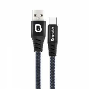 Cable de Carga USB 1.2M Enmallado Plano 2.4A Carga Rápida / BSC-BF120C TIPO C