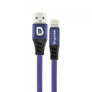 Cable de Carga USB 1.2M Enmallado Plano 2.4A Carga Rápida / BSC-BF120L LIGHTNING
